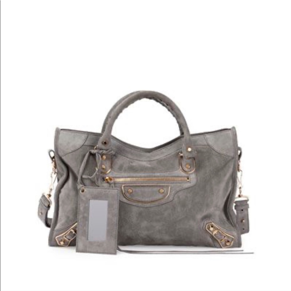 Balenciaga Metallic Edge Suede City Bag,Gray
$2025 - Picture 1 of 6